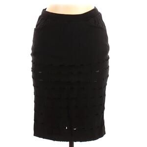 DRIFTER ultra distressed destroyed cotton black casual pencil skirt Size S NEW